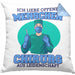 Lustige Chirurg-Kissen mit Füllung 40x40 "Ich liebe offene Menschen" Geschenk für Chirurgen (Grau) Blau Trendation