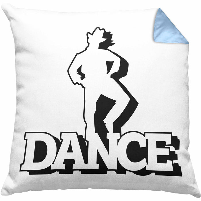 Lustige Tänzer Kissen mit Füllung 40x40 Geschenk für Tänzer und Tänzerinnen "Dance" (Grau) Blau Trendation