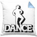 Lustige Tänzer Kissen mit Füllung 40x40 Geschenk für Tänzer und Tänzerinnen "Dance" (Grau) Blau Trendation