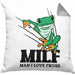 Lustige Frosch Kissen mit Füllung 40x40 Geschenk für Froschliebhaber Lustig MILF Man I Love Frogs (Grau) Grau Trendation