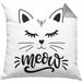 Katzen-Besitzerin Kissen mit Füllung 40x40 Geschenk Meow Katze Geschenkidee Miau Katzen Mama (Grau) Grau Trendation