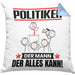 Politiker Kissen mit Füllung 40x40 Geschenk für Politiker Der Mann Der Alles Kann Geschenkidee zum Geburtstag (Grau) Blau Trendation