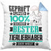 Tierwohlhaber Geschenk Lustiger Spruch für Tierwohlhaber Geschenkidee Bester Tierwohlhaber Der WeltKissen mit Füllung 40x40 (Grau) Blau Trendation