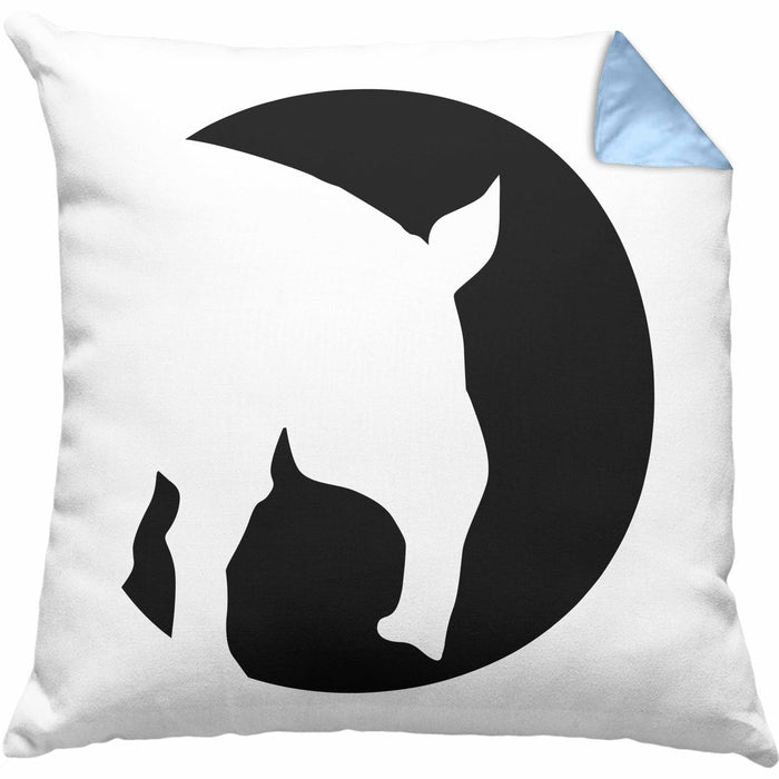 Lustige Tapir Kissen mit Füllung 40x40 Geschenk Tapir Liebhaber Grafik (Grau) Blau Trendation