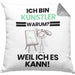 Künstler Geschenk Kissen mit Füllung 40x40 Lustiger Spruch Ich Bin Künstler Warum Weil Ich Es Kann Geschenkidee Bester Künstler Geburtstag (Grau) Grau Trendation