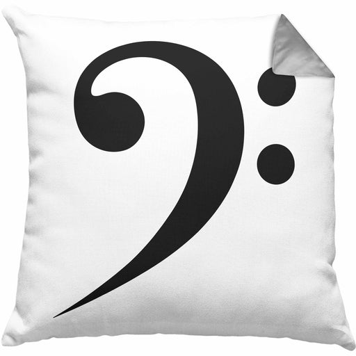 Bassist Kissen mit Füllung 40x40 Geschenk Bass-Spieler Geschenkidee Grafik Bass-Note (Grau) Grau Trendation