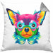 Chihuhahua Mama Besitzer Kissen mit Füllung 40x40 Geschenkidee Frauchen Herrchen Herz Bunte geschenkidee (Grau) Grau Trendation