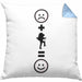 Wandern Kissen mit Füllung 40x40 Geschenk für Wandern Berge :( + Wandern = :) Lustige Geschenkidee Geburtstag (Grau) Blau Trendation