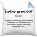 Entrepreneur Kissen mit Füllung 40x40 Entrepreneurship Geschenk Spruch Motivation Idee (Grau) Blau Trendation