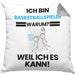 Basketballspieler Geschenk Kissen mit Füllung 40x40 Lustiger Spruch Ich Bin Basketballspieler Warum Weil Ich Es Kann Geschenkidee Bester Basketballspieler Geburtstag (Grau) Grau Trendation