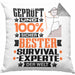 Survival-Experte Geschenk Lustiger Spruch für Survival-Experte Geschenkidee Bester Survival-Experte Der WeltKissen mit Füllung 40x40 (Grau) Grau Trendation
