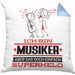 Musiker Geschenk Kissen mit Füllung 40x40 Ich Bin Musiker Aber Sag Doch Einfach Superheld Lustige Geschenkdiee für Musiker (Grau) Blau Trendation