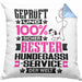 Hundegassi-Service Geschenk Lustiger Spruch für Hundegassi-Service Geschenkidee Bester Hundegassi-Service Der WeltKissen mit Füllung 40x40 (Grau) Blau Trendation