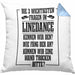Linedance Geschenke Kissen mit Füllung 40x40 Geschenkidee Spruch Line Dance Frauen Sprüche Können Wir eine Wand Trocken (Grau) Blau Trendation