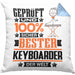 Keyboarder Geschenk Lustiger Spruch für Keyboarder Geschenkidee Bester Keyboarder Der WeltKissen mit Füllung 40x40 (Grau) Blau Trendation