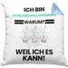 Synchronschwimmer Geschenk Kissen mit Füllung 40x40 Lustiger Spruch Ich Bin Synchronschwimmer Warum Weil Ich Es Kann Geschenkidee Bester Synchronschwimmer Geburtstag (Grau) Blau Trendation