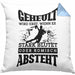 Lustige Kissen mit Füllung 40x40 Handball-Spieler als Geschenkidee Spruch Geschenk Handballspieler Trainer Coach (Grau) Blau Trendation