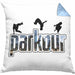 Kissen mit Füllung 40x40 für Parkour Fans Geschenk für Urbanen Sports Sportler Freerunning (Grau) Blau Trendation