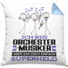 Orchestermusiker Geschenk Kissen mit Füllung 40x40 Ich Bin Orchestermusiker Aber Sag Doch Einfach Superheld Lustige Geschenkdiee für Orchestermusiker (Grau) Blau Trendation