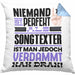 Songtexter Geschenk Kissen mit Füllung 40x40 Lustige Geschenkidee für Songtexter Geburtstag Niemand Ist Perfekt Aber Als Songtexter Ist Man Nah Dran (Grau) Blau Trendation