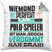 Polo-Spieler Geschenk Kissen mit Füllung 40x40 Lustige Geschenkidee für Polo-Spieler Geburtstag Niemand Ist Perfekt Aber Als Polo-Spieler Ist Man Nah Dran (Grau) Grau Trendation