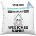 Tierheimmitarbeiter Geschenk Kissen mit Füllung 40x40 Lustiger Spruch Ich Bin Tierheimmitarbeiter Warum Weil Ich Es Kann Geschenkidee Bester Tierheimmitarbeiter Geburtstag (Grau) Blau Trendation