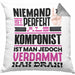 Komponist Geschenk Kissen mit Füllung 40x40 Lustige Geschenkidee für Komponist Geburtstag Niemand Ist Perfekt Aber Als Komponist Ist Man Nah Dran (Grau) Grau Trendation