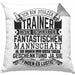 Trainer Geschenk Kissen mit Füllung 40x40 Ich Bin Stolzer Trainer Fußball Basketball Eis-Hockey Trainer Geschenkidee (Grau) Grau Trendation