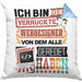 Webdesigner Kissen mit Füllung 40x40 Geschenk Spruch Lustig Geschenkidee für Webdesigner Geburtstag Ich Bin Der Verrückte Webdesigner (Grau) Blau Trendation