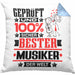 Musiker Geschenk Lustiger Spruch für Musiker Geschenkidee Bester Musiker Der WeltKissen mit Füllung 40x40 (Grau) Blau Trendation