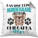Chihuhahua Besitzer Kissen mit Füllung 40x40 Geschenk Das Ist Chihuhahua Glitzer Hundehaare Geschenkidee Frauchen Herrchen (Grau) Grau Trendation