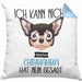 Chihuahua Besitzer Kissen mit Füllung 40x40 Geschenk Lustiger Spruch Geschenkidee Ich Kann Nicht Mein Chihuahua Hat Nein Gesagt (Grau) Blau Trendation