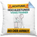Vogeltrainer Kissen mit Füllung 40x40 Geschenk Lustiger Spruch Geschenkidee für Vogeltrainer Achtung Hochleistungs Vogeltrainer Bei Der Arbeit (Grau) Blau Trendation