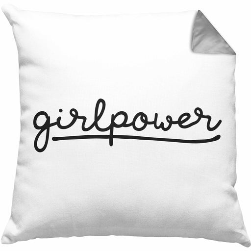 Girlpower Kissen mit Füllung 40x40 für Frauen Mädchen Geschenk (Grau) Grau Trendation