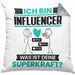Influencer Kissen mit Füllung 40x40 Geschenk für Influencer Geburtstag Lustiger Spruch Was Ist Deine Superkraft (Grau) Grau Trendation