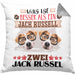 Jack Russel Besitzer Kissen mit Füllung 40x40 Geschenk Lustiger Spruch Geschenkidee Was Ist Besser Als Ein Jack Russel (Grau) Grau Trendation