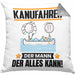 Kanufahrer Kissen mit Füllung 40x40 Geschenk für Kanufahrer Der Mann Der Alles Kann Geschenkidee zum Geburtstag (Grau) Grau Trendation