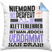 Kletterlehrer Geschenk Kissen mit Füllung 40x40 Lustige Geschenkidee für Kletterlehrer Geburtstag Niemand Ist Perfekt Aber Als Kletterlehrer Ist Man Nah Dran (Grau) Blau Trendation