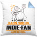 Indie-Fan Geschenk Kissen mit Füllung 40x40 So Gut Kann Nur Ein Indie-Fan Aussehen Geschenkidee (Grau) Blau Trendation