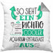 Aquarium-Enthusiast Kissen mit Füllung 40x40 So Sieht Ein Richtig Cooler Aquarium-Enthusiast Aus Geschenk Lustiger Spruch Geschenkidee (Grau) Grau Trendation