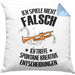Kissen mit Füllung 40x40 Posaunist Geschenk Lustiges Geschenkidee Posaunen-Spieler (Grau) Blau Trendation