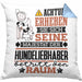 Hundeliebhaber Geschenk Kissen mit Füllung 40x40 Lustiger Spruch Erheben Sie Sich Der Hundeliebhaber Betritt den Raum (Grau) Blau Trendation