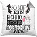 Bogenschütze Kissen mit Füllung 40x40 Geschenk So Sieht Ein Richtig Cooler Bogenschütze Aus Geschenkidee Spruch Lustig (Grau) Grau Trendation
