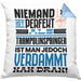 Trampolinspringer Geschenk Kissen mit Füllung 40x40 Lustige Geschenkidee für Trampolinspringer Geburtstag Niemand Ist Perfekt Aber Als Trampolinspringer Ist Man Nah Dran (Grau) Blau Trendation