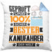 Kanufahrer Geschenk Lustiger Spruch für Kanufahrer Geschenkidee Bester Kanufahrer Der WeltKissen mit Füllung 40x40 (Grau) Blau Trendation