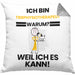 Tierphysiotherapeut Geschenk Kissen mit Füllung 40x40 Lustiger Spruch Ich Bin Tierphysiotherapeut Warum Weil Ich Es Kann Geschenkidee Bester Tierphysiotherapeut Geburtstag (Grau) Grau Trendation