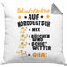 Windstärken Auf Norddeutsch Kissen mit Füllung 40x40 Geschenk Norddeutschland Spruch Büschen Wind Schiet Wetter (Grau) Grau Trendation