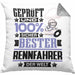 Rennfahrer Geschenk Lustiger Spruch für Rennfahrer Geschenkidee Bester Rennfahrer Der WeltKissen mit Füllung 40x40 (Grau) Grau Trendation