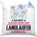 Langläufer Geschenk Kissen mit Füllung 40x40 So Gut Kann Nur Ein Langläufer Aussehen Geschenkidee (Grau) Blau Trendation