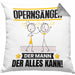 Opernsänger Kissen mit Füllung 40x40 Geschenk für Opernsänger Der Mann Der Alles Kann Geschenkidee zum Geburtstag (Grau) Grau Trendation